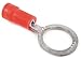 Ring Terminal, Red, Brazed, 22 to 16, PK100