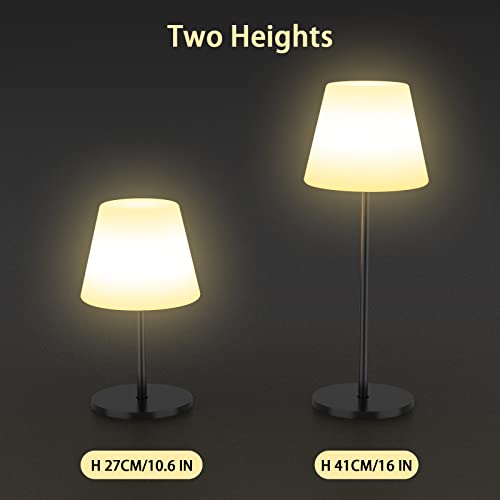 Gewiny Outdoor Table Lamp,Battery Operated Cordless Table Lamp,Outdoor Lamps for Patio Waterproof,Dimmable Warm White and RGB LED Desk Lamp,Portable Night Light for Garden,Balcony,Bedroom,Camping.