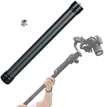 AngelReally 36cm/14.17 inch Extension Pole Carbon Fiber Bar with 1/4"" Screw Compatible with DJI Ronin S, Ronin SC, OSMO Mobile 3, OM 4, ZHIYUN Crane 2 V2 Stabilizer DSLR Camera