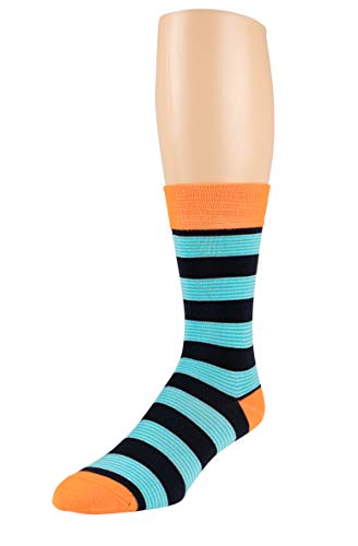 Zeke Men's Pattern Dress Funky Fun Colorful Crew Socks 12 Assorted Patterns (Variation S, 6-12) #TOP1