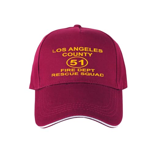LAFD Fire Department Men's 3D Printed Sandwich Baseball Cap for Dad Grandpa Gift