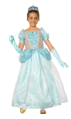 Rubies Disfraz Princesa Turquesa para niña, Trajes princesas, Vestido con guantes y tiara, Traje Elsa, para fiestas, cumpleaños, Navidad y Carnaval