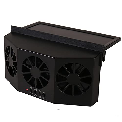 Cydzsw Car Solar Powered Window Exhaust Fan,Car Air Purifier,Car Solar Power Air Vent Radiator Fans For Backseat Or Frontseat,Vehicle Ventilation Fan(Black) #TOP6