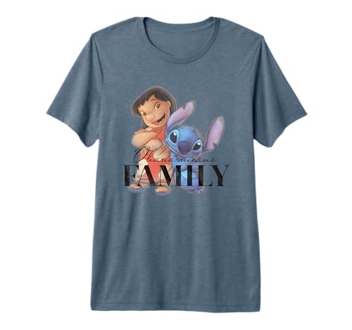 T-shirt Stitch Ohana Disney 100 Ans en coton premium noir pour fan