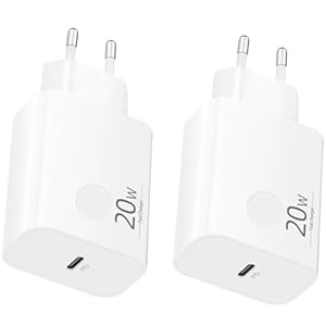 Cargador USB C Carga Rápida CREAPICO -2uds, Adaptador Corriente USB C 20W, Enchufe Rápido Tipo C con PD para iPhone 16/15/14/13/SE/Pro/Max/Plus, Samsung Galaxy S24/S23/S22, Google Pixel 9/8/7/6