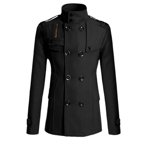 Manteau coupe-vent en laine homme manches longues ajusté BK001