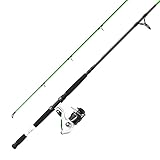 Zebco Bite Alert Spinning Reel and Fishing Rod Combo, 7-Foot 2-Piece Fiberglass Rod with Built-in Hook Keeper, Electronic Bite Alert Fishing Reel with Aluminum Spool and All-Metal Gears
