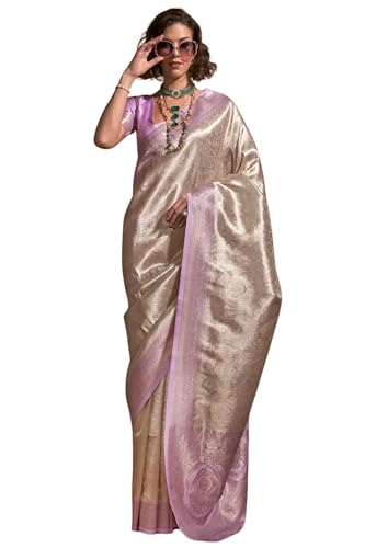 Image of SGF11- Women's Kanjivaram Woven Soft Silk Saree With Blouse Piece