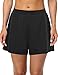 Hilor Women's Wide Band Boy Leg Bikini Bottom Swimsuit Bottom 16 Black