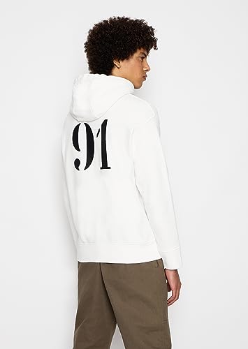 A｜X ARMANI EXCHANGE Men's Cotton French Terry Utility Logo Drop Shoulder Pullover Hoodie Sweatshirt4