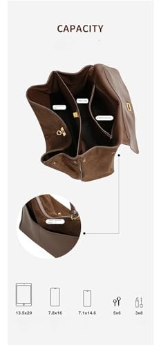 Lock Closure, Multi-Pocket Design, Spacious Work & Travel Purse Genuine Leather Tote Bag For Women Shoulder Bag4