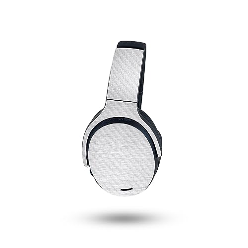 Image of MightySkins Carbon Fiber Skin Compatible with Skullcandy Crusher ANC 2 - Brushed Aluminium | Protective, Durable Textured Carbon Fiber Finish | Easy to Apply