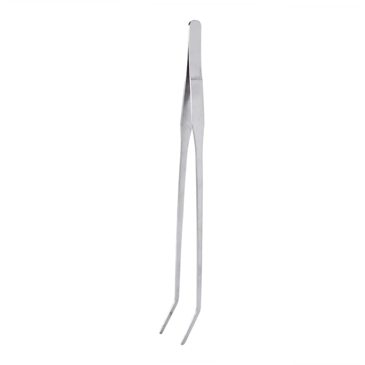 COLLBATH Aquatic Plant Tweezers 38cm Curved Tip Fish Tank Plant Care Tool Made of Stainless Steel