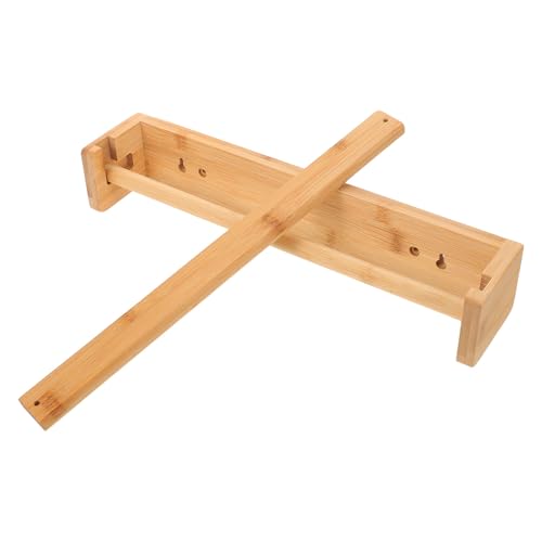HAKIDZEL Caballete de arte infantil con soporte para rollos de papel de madera, diseño montado en pared para actividades creativas en casa y escuela