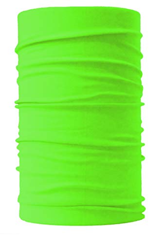 HeadLOOP - Pañuelo multifunción de neón, pañuelo para el cuello, pañuelo para la cabeza, de microfibra, color verde neón