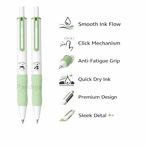 Image of KiddieWorld Click Fountain Pen Set for Students | 2 Pens + 6 Ink Refills | Smooth Writing, Quick Dry Ink, Soft Grip | Premium Gift Box | School, Office, Journaling Pen Kit
