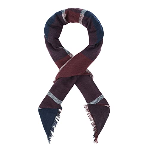 Zando Women's Fashion Warm Scarves Classic Tassel Plaid Scarf Winter Fall Blanket Large Cozy Triangle Scarf Wrap Shawl2