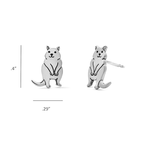 Boma Jewelry Sterling Silver Quokka Animal Stud Earrings4