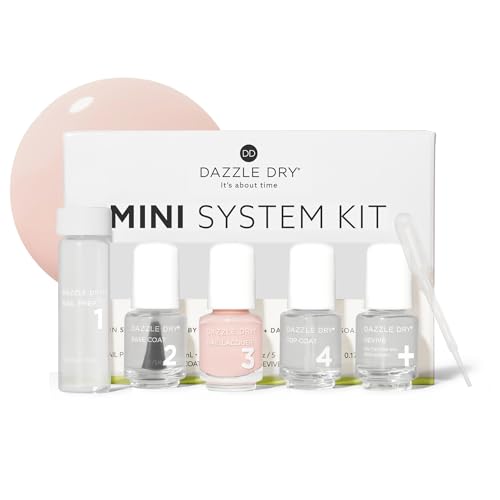 Dazzle Dry Mini Kit – Not Quite Nude – 4 Step System (5 Piece Kit)