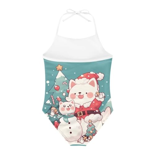 Image of Cute Christmas One-Piece Swimsuits Beach Swimwear Bathing Suit for 3-10 Years Girls