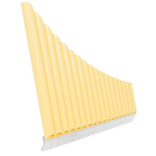 Vaguelly 16 C Key Pan Flute Pan Pipes Instrument C Key Pan Pipe Mouthpiece Flute Pan Flute For Beginners Panpipes Students Suite Abs Yellow Music Beginners Instruments Pan Pipes #TOP8
