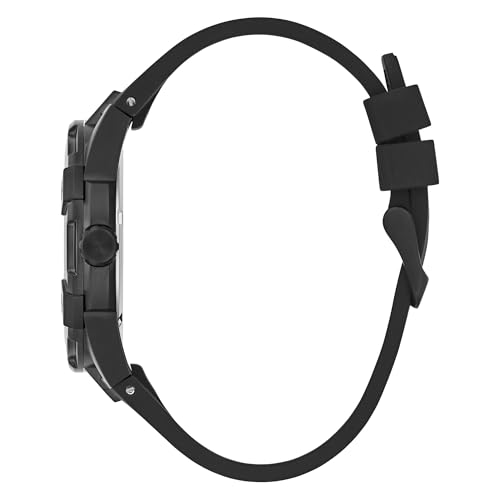 GUESS Silicone Analog Black Dial Men's Watch-Gw0712G1, Band Color-Black - Image 2