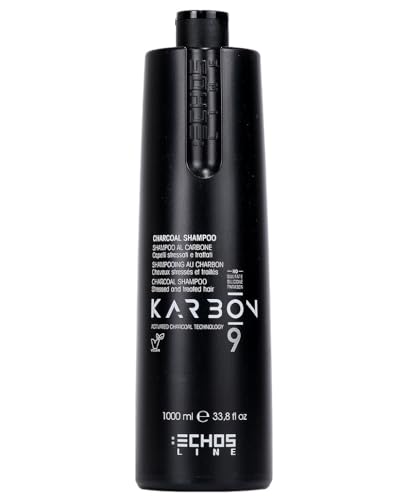 Shampooing Karbon 9 Charcoal Echosline anti pollution cheveux stressés 1000ml