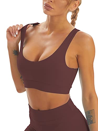 TomTiger Women Sports Bra High Impact ​with Removable Padded Activewear ​Tank Tops ​for Yoga Workout Fitness