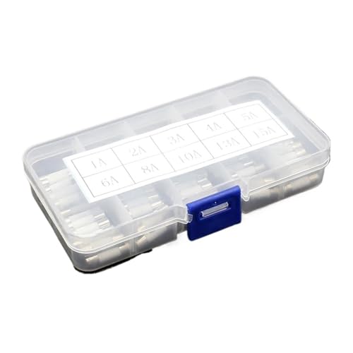 Bezpieczniki elektryczne ceramiczne, 100 szt., 5x20mm, zwłoczne T 1-15A 250V