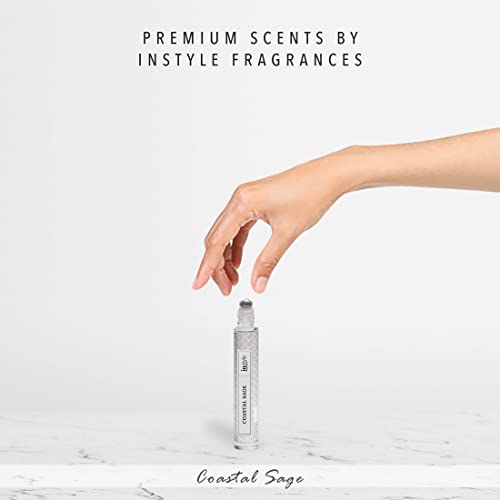 Instyle Fragrances | Coastal Sage | Rollerball | Women’s Eau De Toilette | Vegan, Paraben Free, Phthalate Free | Never Tested On Animals | 0.34 Fl Oz #TOP2