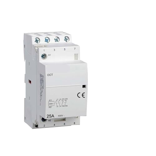 Contactor modular de 220V para control de climatizacion automatica y circuitos de iluminacion