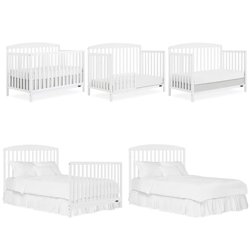 Dream On Me 6570-WHT Jpma & Greenguard Gold Certified Odelle 5 In 1 Convertible Crib In White thumb #6