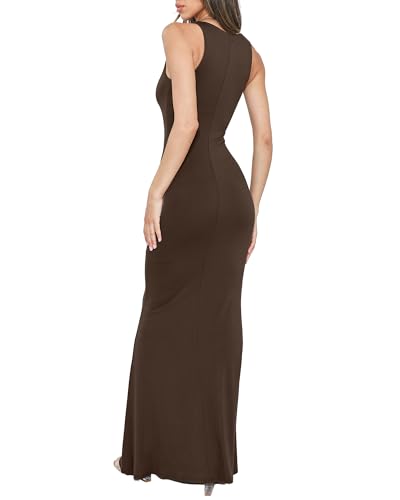 Womens V Neck Maxi Dress, Sexy Sleeveless Formal Casual Bodycon Long Dress, Summer Wedding Guest Dresses4