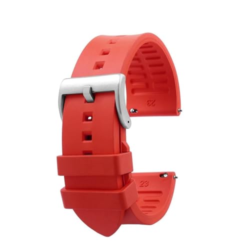 [|Ő] 23mm 24mm FluorOrubberEHb`ohCasio PRW-6600 PRG-600 STRAP PRW-60 PRW-30 PRW-50 PRW-70YTX|[co[EHb`uXbg(Red-silver,24mm)