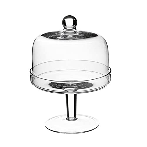 SWEET HOME Alzata tonda per dolci in vetro con cloche in vetro cod.AC11625LU cm 23h diam.16,5 by Varotto & Co.