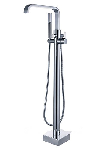 Robinet de douche sur pied en laiton pour baignoire îlot centrale