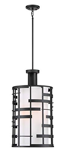 Get Special Price Nuvo 60/6433 Four Light Pendant, 4, Black