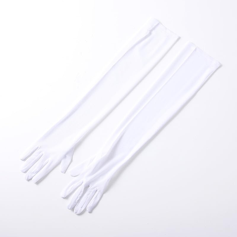 Womens Long Gloves for Wedding Bridal Party Evening Cosplay Summer Driving Gloves Sheer3
