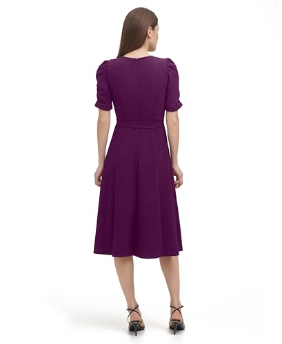 Image of DKNY Women's Jewel Neck Scuba Crepe Dress
