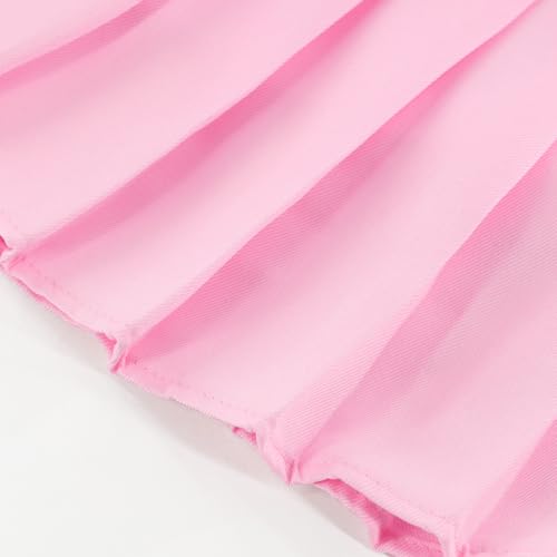 Image of Girls Pleated Skirts Built in Shorts Little Kid Athletic Flowy Skorts Skirts Toddler Girls Tennis Skorts for Girl 3-14 Years
