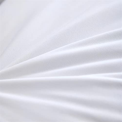 Spannbettlaken 180x200cm Matratzenbezug Wasserdichtes Bettlaken aus Vollpolyester-Strickstoff Matratzenauflagen & Topper (White 180x200) – Bild 7