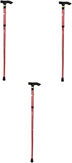 INOOMP 3pcs hiking cane folding canes folding crutches walking poles trekking stick hiking poles Folding walking stick cane Hiking walking stick Aluminum walking stick camping equipment