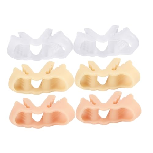 HAPINARY Women's Toe Separator 3 Pairs Silicone Toe Spacers for Overlapping Toe Corrector Comfortable Breathable Versatile Use