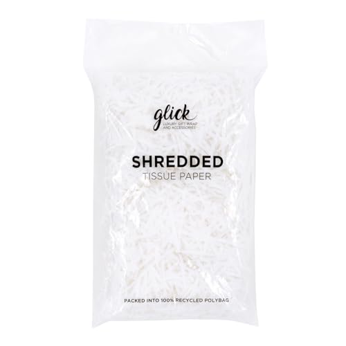 Glick Shredded White Tissue Paper 30 Grams White Shredded Tissue Perfect for use in Gift Wrapping