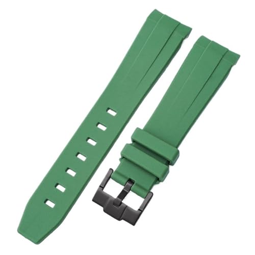 Bracelet MoonSwatch silicone vert 20mm fini le vide entre le boîtier et votre poignet