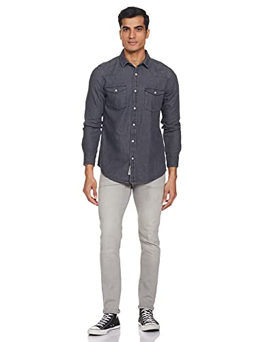 Image of Amazon Brand - INKAST Men's Slim Shirt (AZ-INK-RFS-DN-04 Grey 1 3XL)