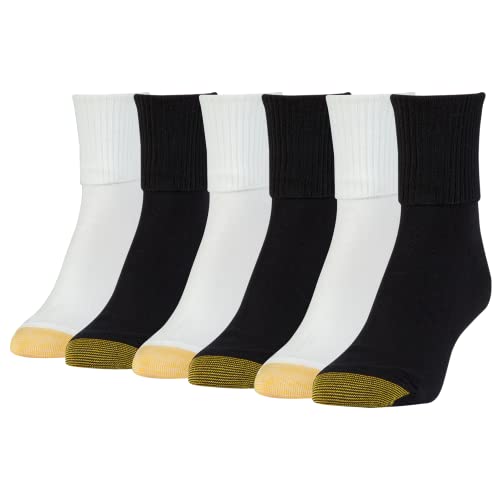 GOLDTOE Women's Classic Turn Cuff Socks, Multipairs