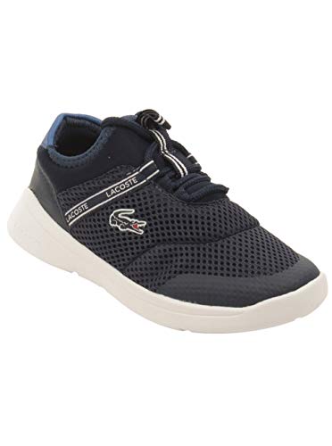 Lacoste Unisex-Child Infant's LT Dash Sneaker, Black/White/Flamenco, 6.5