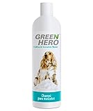 Green Hero Champú para el Cuidado de Perros y Gatos 500 ml, Champú para Mascotas, cuida y Ayuda a la regeneración de la Piel Seca y con picor, irritación, costras, caspa, Champú para Mascotas