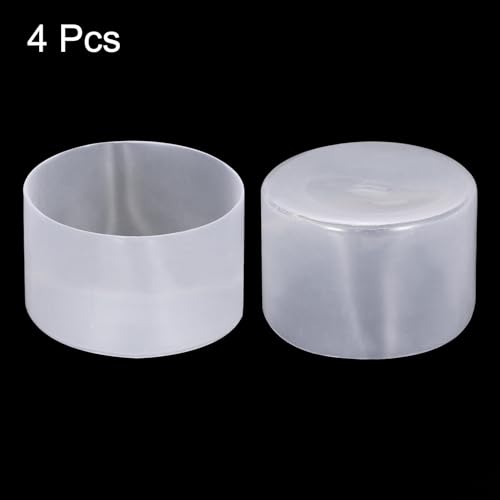 Image of uxcell 4pcs Rubber End Caps 70mm ID Vinyl Round Tube Bolt Cap Cover Screw Thread Protectors Clear, 40mm Height